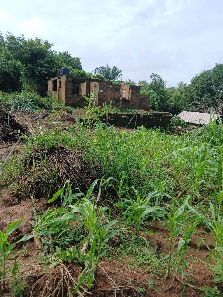 A plot of land with two bedrooms uncompleted building for sale